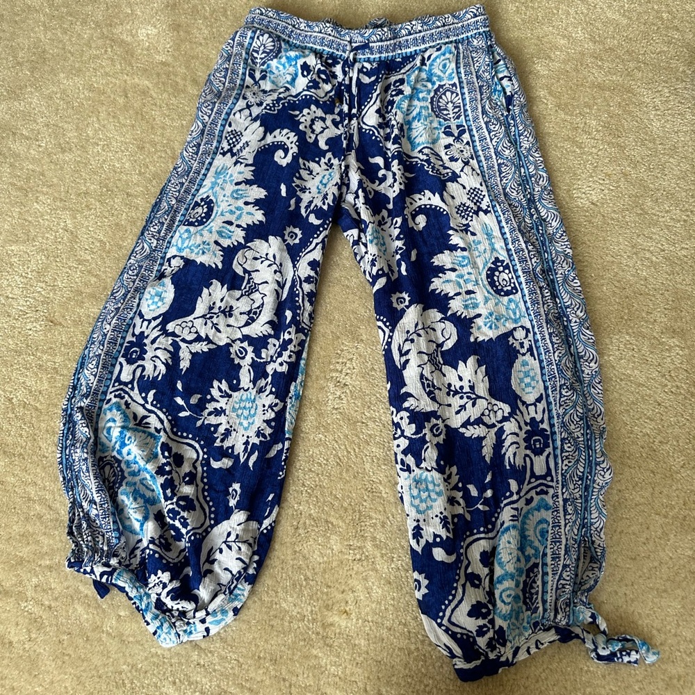 Boho Pants Capri with Pockets